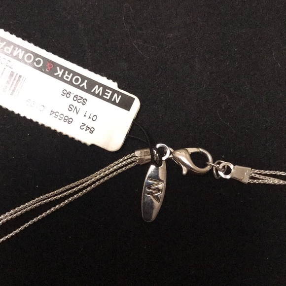 New York & Co triple strand necklace mixed metals NWT - Picture 4 of 5